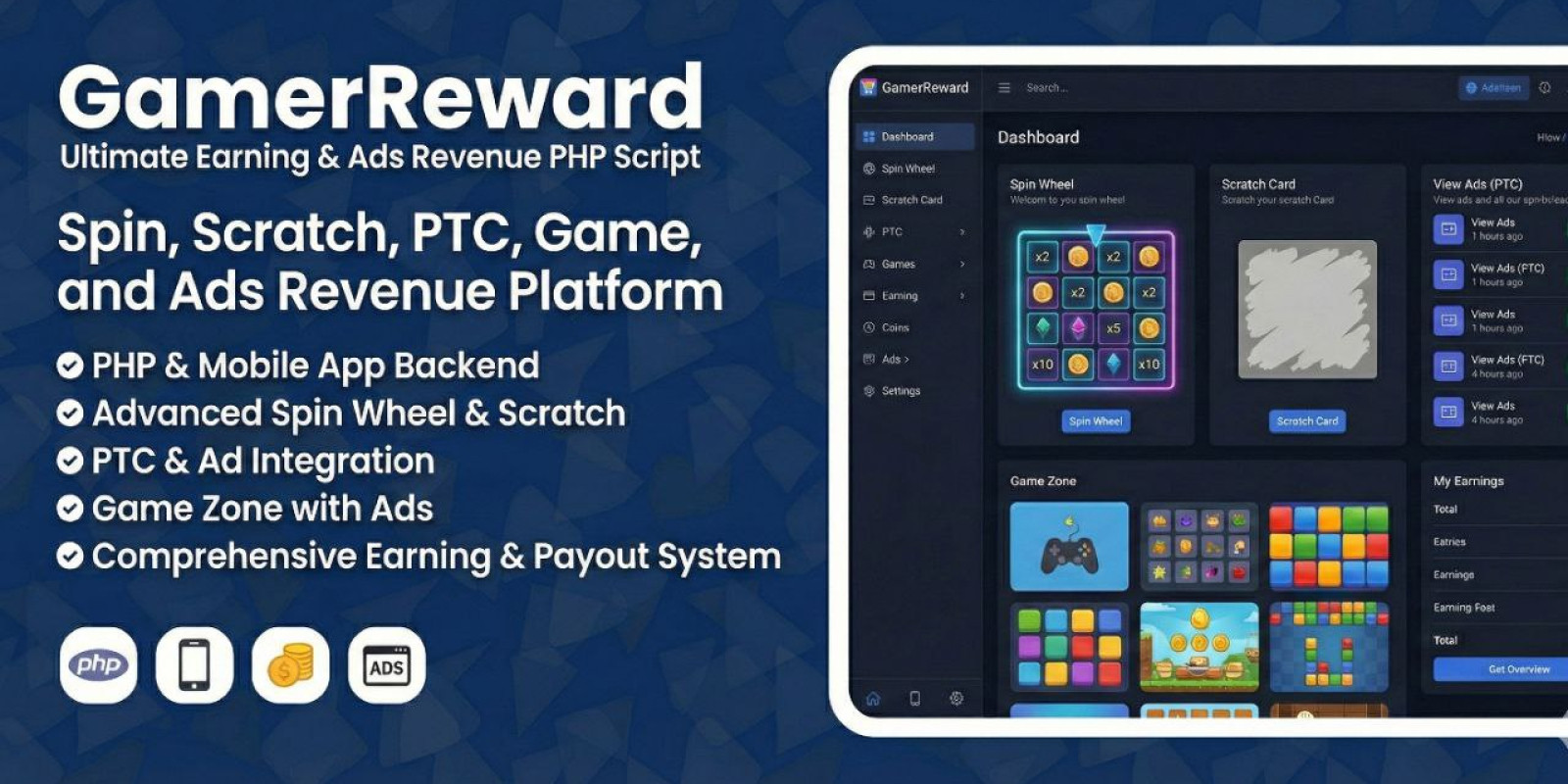 GamerReward - Ultimate Play to Earn PHP Script