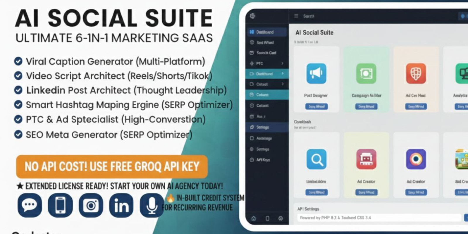 AI Social Suite - Zero API Cost